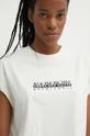 beżowy Napapijri t-shirt bawełniany S-Box