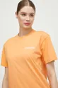 oranžová Bavlnené tričko Napapijri S-Faber