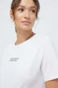 fehér United Colors of Benetton pamut társalgó póló