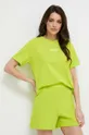 Pamučna homewear majica kratkih rukava United Colors of Benetton zelena