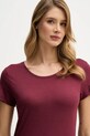 Μπλουζάκι Sisley μπορντό 3TNHL11A2