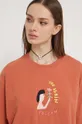 oranžna Bombažna kratka majica Volcom x ARTHUR LONGO