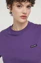 vijolična Bombažna kratka majica Volcom