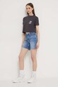 Bavlněné tričko Volcom B3512401 šedá SS24
