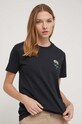 Bavlněné tričko Converse 10026041.A02 černá SS24