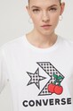 Pamučna majica Converse bijela 10026042.A01