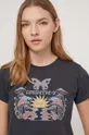 Βαμβακερό μπλουζάκι Converse πολύχρωμο