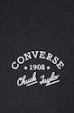 Βαμβακερό μπλουζάκι Converse 10026048.A02 μαύρο