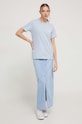 Βαμβακερό μπλουζάκι Converse 10026048.A03 μπλε SS24