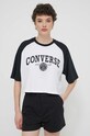 Bavlnené tričko Converse 10026050.A01 biela SS24