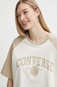 Хлопковая футболка Converse бежевый 10026050.A02