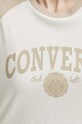 Bavlněné tričko Converse 10026050.A02 béžová