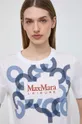 белый Хлопковая футболка Max Mara Leisure