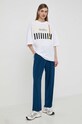 Max Mara Leisure pamut póló 2416971018600 fehér SS24