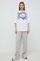 Βαμβακερό μπλουζάκι Max Mara Leisure λευκό