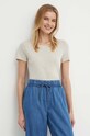 Sisley t-shirt beżowy 3TNHL103L