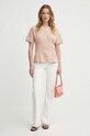 Sisley t-shirt 3OQ6L104R beige SS24