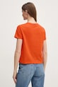 Îmbrăcăminte Sisley tricou din bumbac 3I1XL101S portocaliu