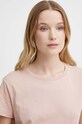 Sisley t-shirt bawełniany różowy 3I1XL101S