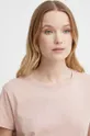 różowy Sisley t-shirt bawełniany