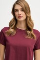 Βαμβακερό μπλουζάκι Sisley μπορντό 3I1XL101S