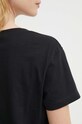 Sisley t-shirt bawełniany 3I1XL101S czarny