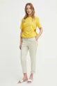 Μπλουζάκι Sisley κίτρινο