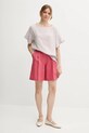 Sisley bluză din in 5BMLLQ06R bej SS25