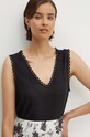 Топ Sisley чорний 5VURLH012