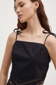 Хлопковый топ Sisley чёрный 5WDVLH014