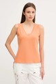 Bavlněný top Sisley oranžová 3I1XLH00S