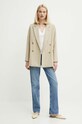 Хлопковая футболка Sisley 3I1XL400L бежевый SS24