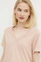 Sisley t-shirt bawełniany różowy 3I1XL400L