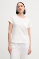 Sisley t-shirt bawełniany bawełna biały 3I1XL1058
