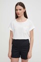 Sisley t-shirt bawełniany beżowy 3I1XL1058
