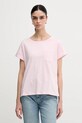 Sisley tricou din bumbac roz 3I1XL1058