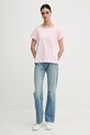 Sisley tricou din bumbac 3I1XL1058 roz SS25