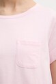 Βαμβακερό μπλουζάκι Sisley 3I1XL1058 ροζ