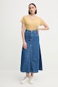 Sisley tricou din bumbac 3I1XL1058 galben SS25