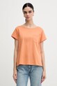 Sisley tricou din bumbac portocaliu 3I1XL1058