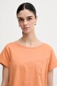 Îmbrăcăminte Sisley tricou din bumbac 3I1XL1058 portocaliu