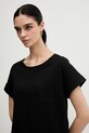 Bombažna kratka majica Sisley črna 3I1XL1058