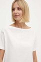 Sisley t-shirt bawełniany bawełna beżowy 3096L400N