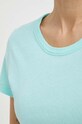 American Vintage t-shirt bawełniany T-SHIRT MC COL ROND GAMI02BE24 turkusowy