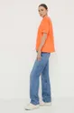American Vintage t-shirt bawełniany  T-SHIRT DROIT MC COL ROND pomarańczowy