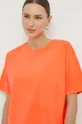 pomarańczowy American Vintage t-shirt bawełniany  T-SHIRT DROIT MC COL ROND