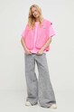 American Vintage tricou din bumbac FIZ02AE24 roz SS24