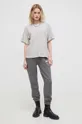 Bavlnené tričko American Vintage  T-SHIRT ML COL ROND sivá