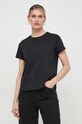 Patrizia Pepe t-shirt bawełniany czarny 2M4373.J111