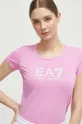 ροζ Μπλουζάκι EA7 Emporio Armani